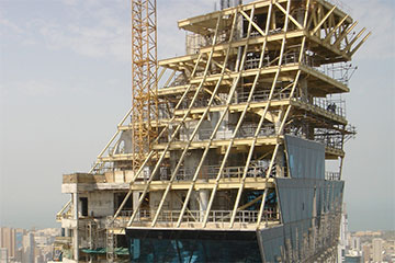 Fassade im Bau